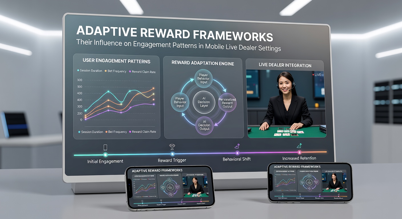 Data dashboard illustrating engagement metrics before and after adaptive reward implementation in live dealer mobile apps