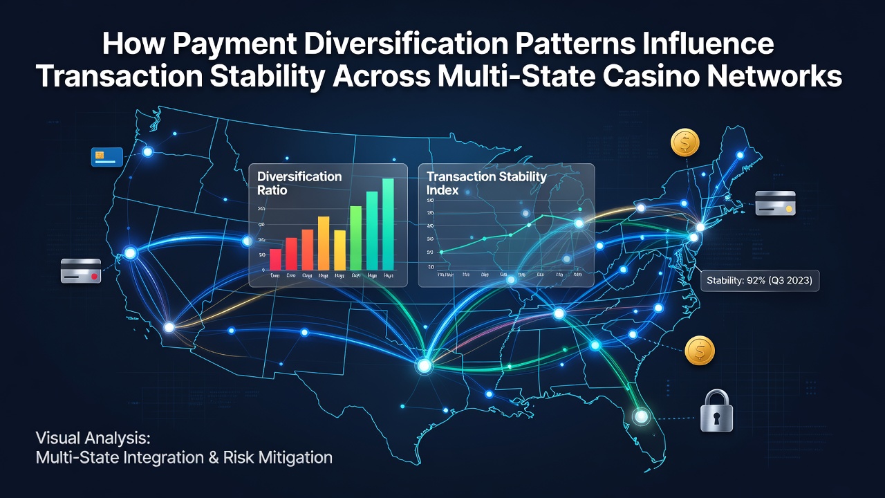 Chart illustrating transaction flow stability across diversified casino payment networks