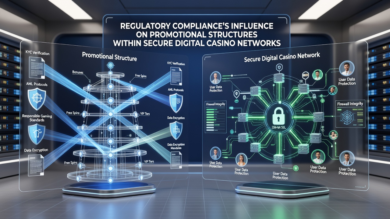 Secure casino network promotional compliance systems