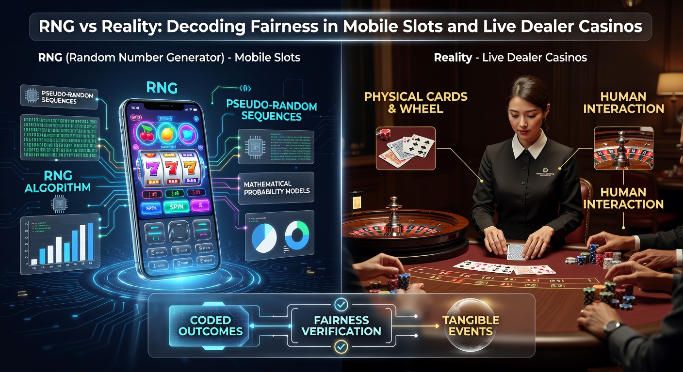 Live dealer at a blackjack table dealing cards under studio lights, with overlaid digital fairness indicators and regulatory seals visible